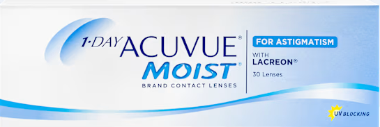 1-Day Acuvue Moist for Astigmatism contact lens packaging