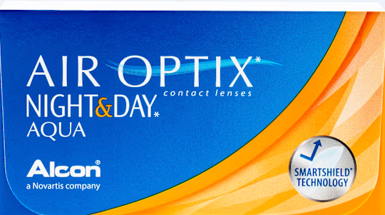 Air Optix Night & Day Aqua contact lens packaging