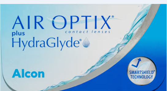 Air Optix Plus HydraGlyde contact lens packaging