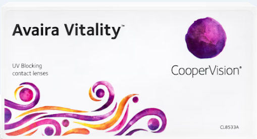 Avaira Vitality contact lens packaging