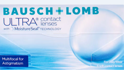 Bausch + Lomb ULTRA Multifocal for Astigmatism contact lens packaging