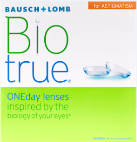 Biotrue ONEday for Astigmatism contact lens packaging