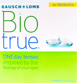 Biotrue ONEday for Presbyopia contact lens packaging