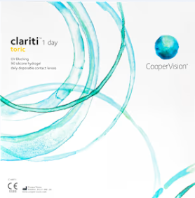 clariti 1 day toric contact lens packaging